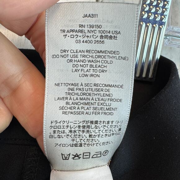 The Row Black Relma Stretch-Scuba Skinny Leggings Ankle Crop Pant Size Large - Picture 12 of 16